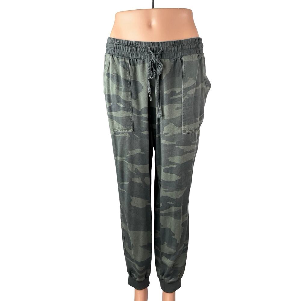 Splendid Lakeside Boardwalk Women's Camouflage High Rise Jogger Trousers Pants M